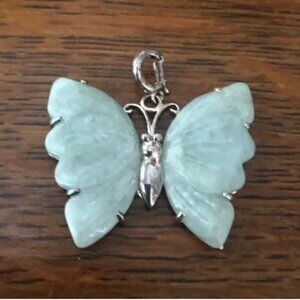 Estate Drop Pendant of a Butterfly  Marked HSN  925  China in Sterling